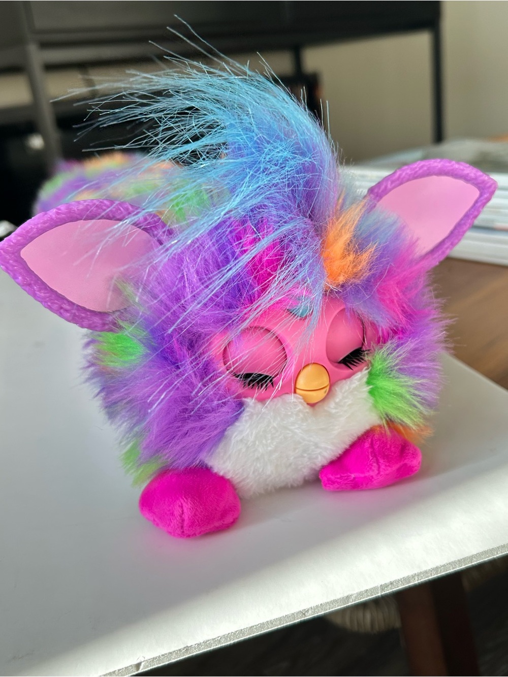 Hasbro Furby DJ interactive Colorful Plush Cat Toy  - Multicolor